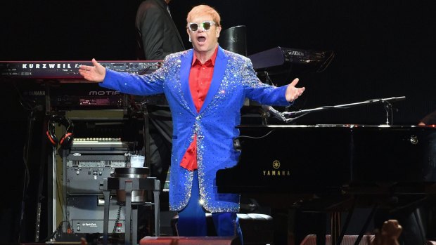 Tiny Dancer: Elton John played new and old hits at Mackay Stadium in Queensland.