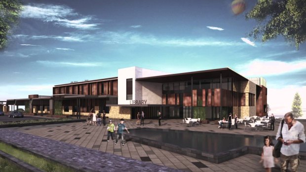 Artists' impression of the new, $27 million Toowoomba library.