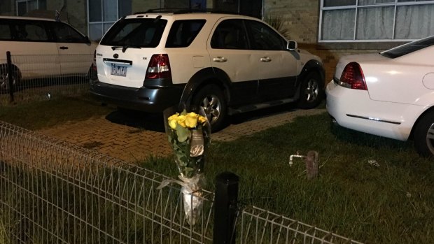 On Tuesday, flowers were left outside the home where Sanaya was staying before her death.