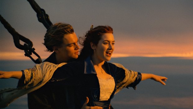 Their hearts went on...Leonardo DiCaprio as Jack and Kate Winslet as Rose 