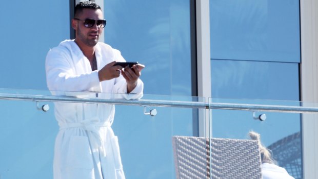 Salim Mehajer on the Vaucluse balcony in early January.