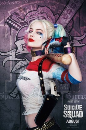 Anti-heroes are proving popular too: Margot Robbie as Harley Quinn.