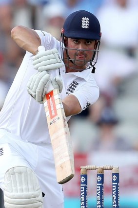 Alastair Cook: Out on the stroke of tea.