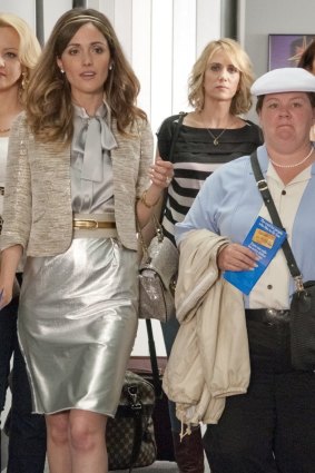 Rose Byrne in the hit comedy <i>Bridesmaids</i>.