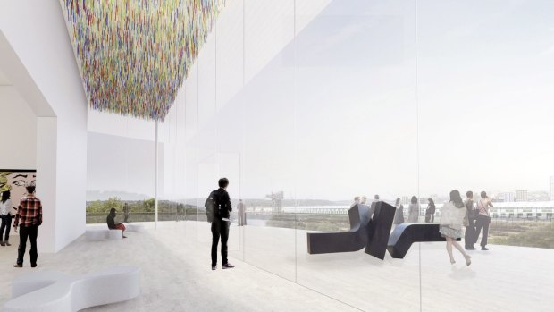 Design concepts for the Art Gallery of NSW's Sydney Modern Project by winning architects Kazuyo Sejima + Ryue Nishizawa / SANAA.