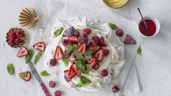 When making meringue, Jill Dupleix recommends saving the leftover egg yolks to make a fruit curd, such as lemon (top right); find her 