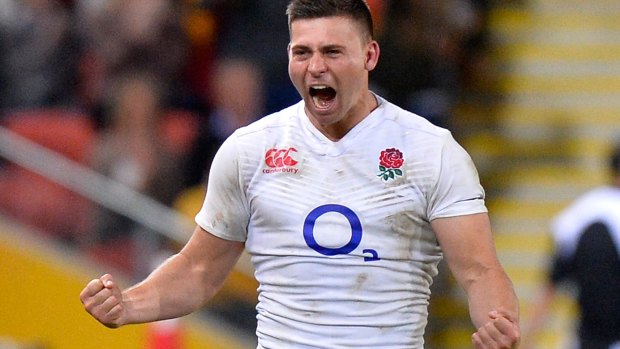 Feeling good: Ben Youngs celebrates victory.