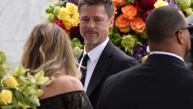 Brad Pitt attends a memorial service for Chris Cornell at the Hollywood Forever Cemetery.
