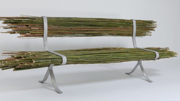 Gal Ben-Arav's bench of aluminium-bound bamboo.