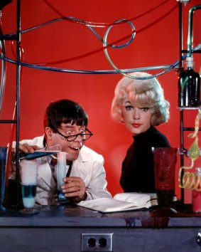 Jerry Lewis with Stella Stevens in <I>The Nutty Professor</i>, which Lewis also directed, 1963.
