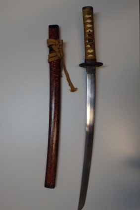 The gunman was allegedly carrying this samurai sword.