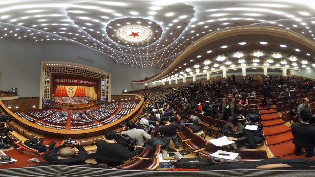 Controlling narrative about China is the government's business: the opening ceremony of the Chinese People's Political Consultative Conference at The Great Hall of People this week.