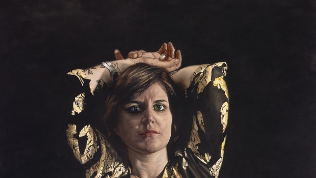 Abbe May portrait by Angus McDonald, a finalist in the 2015 Archibald Prize