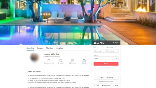 The most recent listing of the fake 'Bondi Beach' pad, which is in fact in Florida.