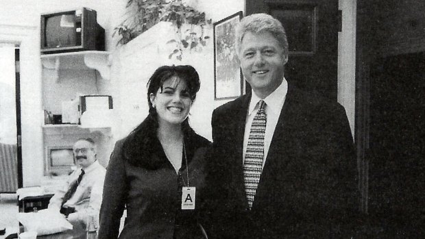 President Clinton and White House intern Monica Lewinsky. Clinton's liaison with Lewinsky started while the government was shut down.