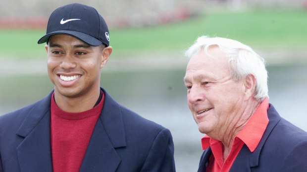 Sounding board: Palmer was close with Tiger Woods.