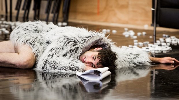 Mark Leonard Winter during rehearsals for Birdland, for which he won best supporting actor in a play. 