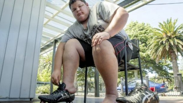Ricco VanBeek has beaten cancer to return to the rugby field, but now the size of his feet might force him to give up the game for good.