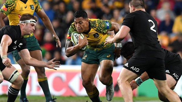 Hiatus: Folau was again at his best during the drought-breaking win over the All Blacks.