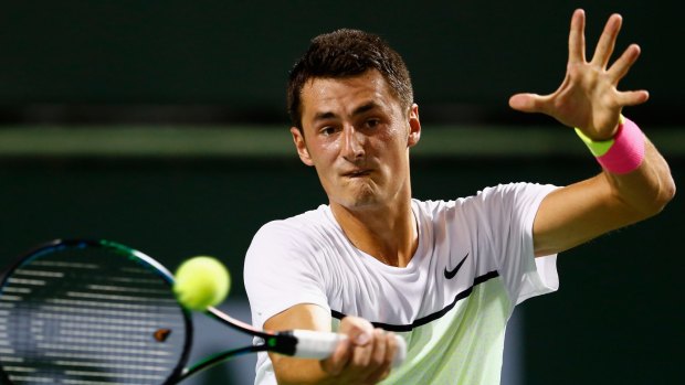 Bernard Tomic in action earlier this month.