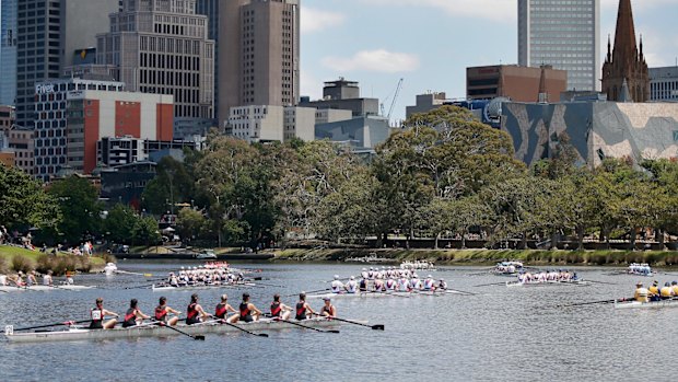 Melbourne University Boat Club men's eight set Head of the Yarra record