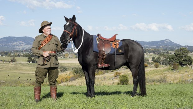 Jim Hamilton will lead the Anzac Day parade in Tenterfield on his horse Bundygun.