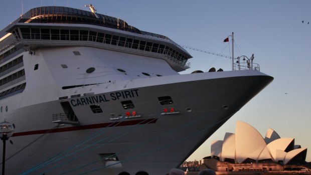 The Carnival Spirit: A man has been arrested while trying to board the ship in Sydney.