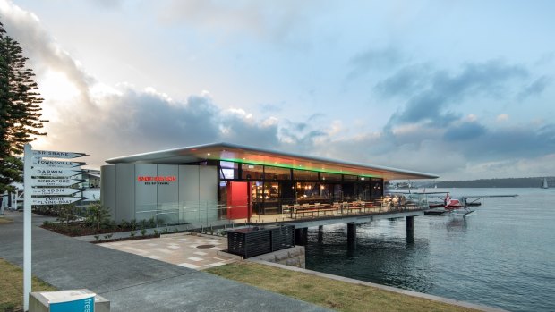 The Seaplane terminal at Rose Bay. 