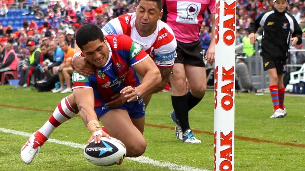 Rising star: Sione Mata'utia will stay in Newcastle.