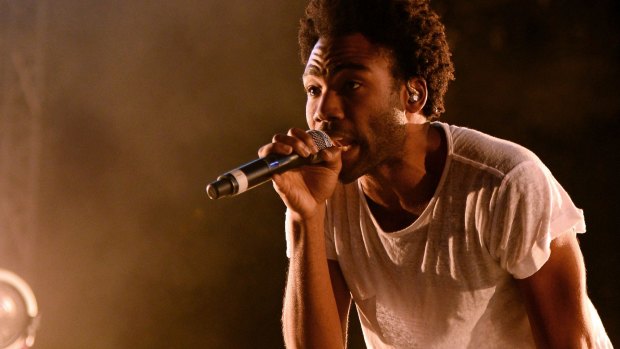 Donald Glover as recording artist Childish Gambino performing in Las Vegas.