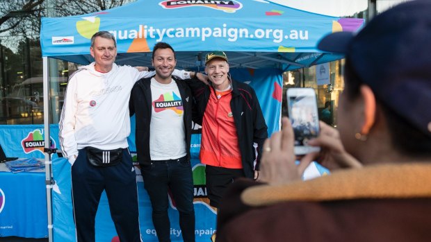 Ian Thorpe appeared at the City2Surf run in Sydney on Sunday.