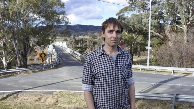 Shane Trevor has lived near the historic bridge in Tharwa for about three years.
