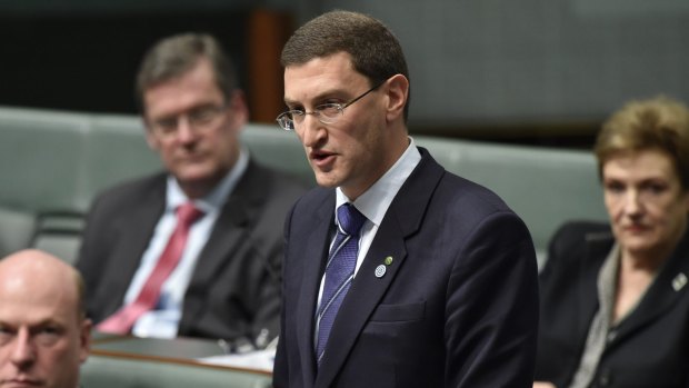 Julian Leeser delivers his first speech at Parliament House on Wednesday.