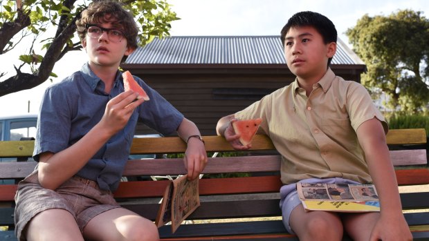 Levi Miller (left) plays Charlie Bucktin in Jasper Jones, the movie. 