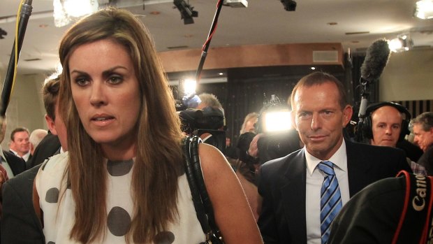 Peta Credlin with Tony Abbott in 2012.