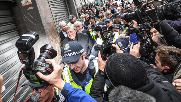 Cardinal George Pell Leaving the Melbourne Magistrates Court. 