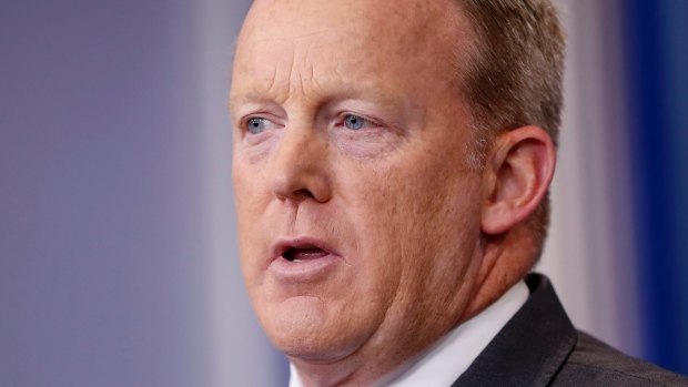 Former White House press secretary Sean Spicer did not explain the discrepancy in his public statements over the Rich case. 