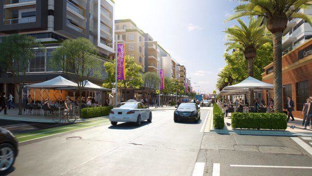 The future of Carrington Road, Marrickville, according to NSW Planning.
