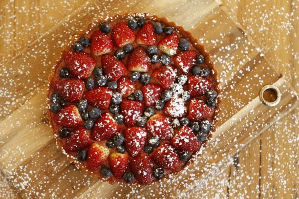 The house-made strawberry tart at Charles Street Kitchen.