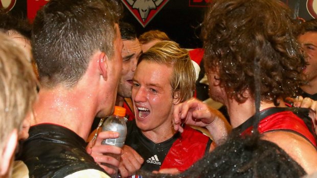 Unforgettable: Darcy Parish says he will always remember Essendon's win against Melbourne.