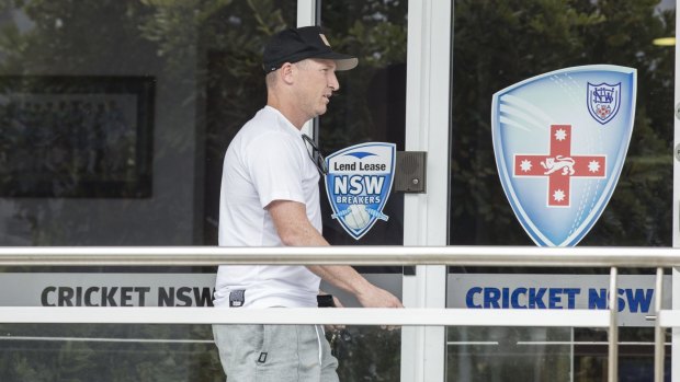 Tough days: NSW and Australia wicketkeeper Brad Haddin at the SCG on Wednesday.