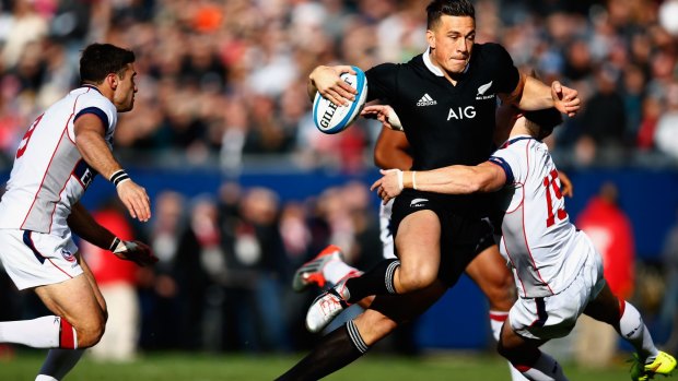 Strong return: Sonny Bill Williams excelled for the All Blacks against the USA.