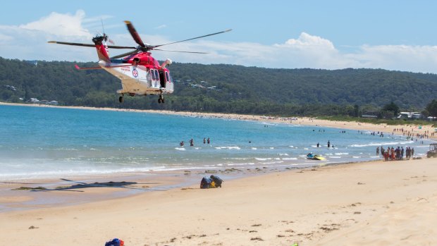 A man has died after being pulled from the water in distress at Ocean Beach, near Umina on the Central Coast.