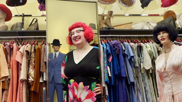 Stylish: Fashionista Nicole Jenkins in her new city shop Circa Vintage. 