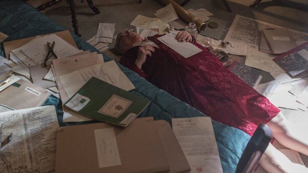 Flat out: Brian Cox as Winston Churchill at work in his office.