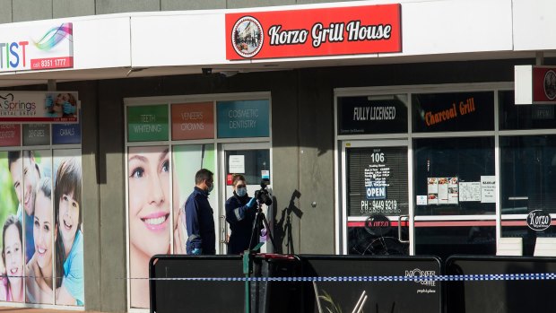 Korzo Grill House where the stabbing happened.