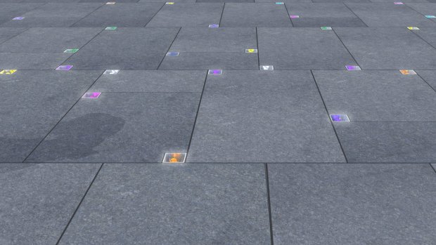 The flower cubes in the Martin Place memorial will shine at night in a starburst pattern.