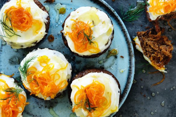 Adam Liaw's carrot cupcakes with dill.