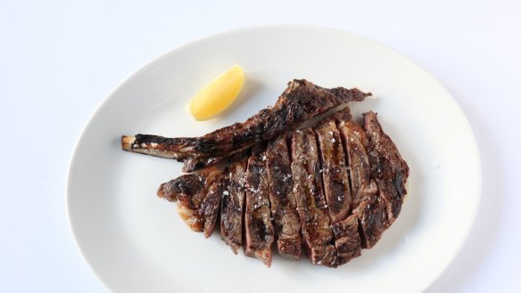 High steaks: Fine Food Vault's 50-day dry-aged Cape Grim rib-eye steak.