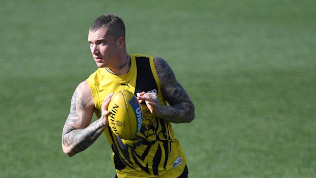 Focused on finals: Dustin Martin.